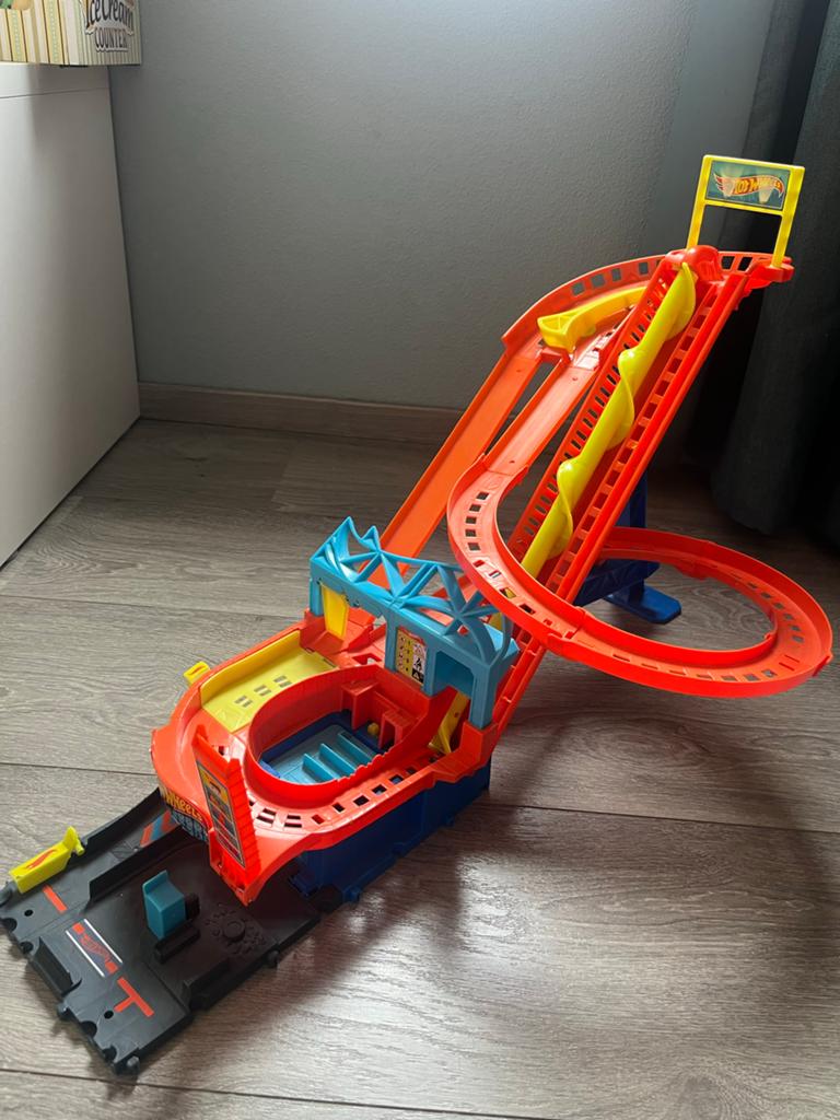Hot Wheels Racebaan, Ophalen, Racebaan, Zelf te bouwen, Zo goed als nieuw