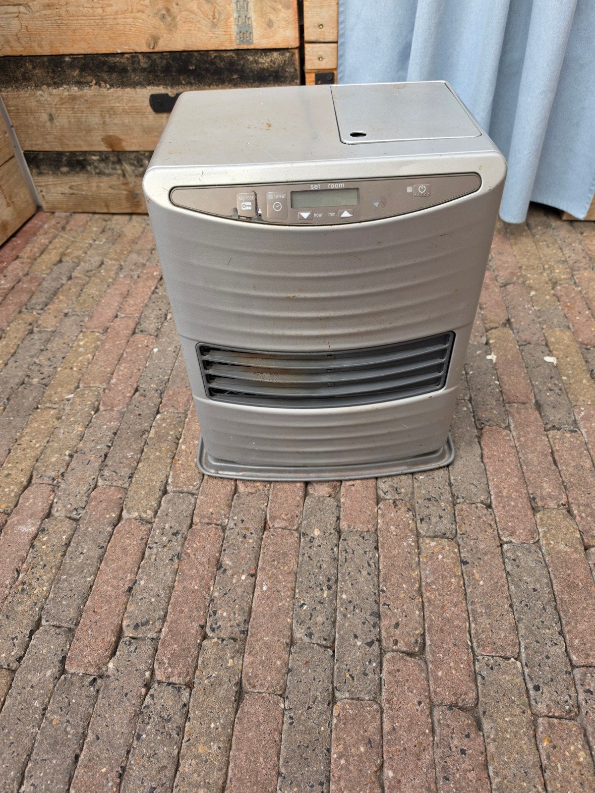elektrische zibro kachel met vat 10L, Ophalen, Gebruikt, Minder dan 60 m³, 3 snelheden of meer