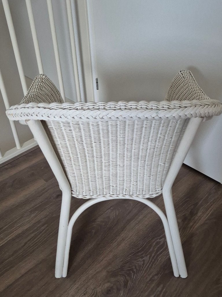 Rieten stoel, Huis en Inrichting, Ophalen, Gebruikt, Wit, Riet of Rotan
