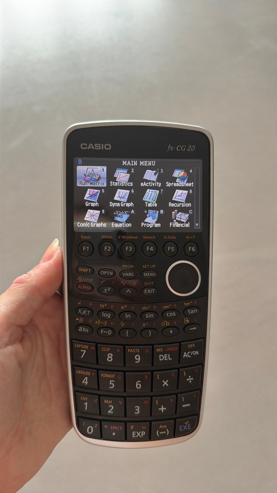 Casio fx-CG 20 grafische rekenmachine, Ophalen of Verzenden, Grafische rekenmachine, Gebruikt