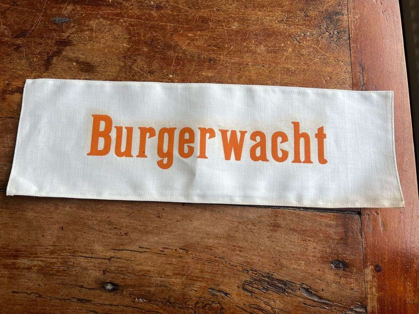 Nederlandse mobilisatie vrijwillige Burgerwacht Armband, Verzamelen, Militaria | Tweede Wereldoorlog, Verzenden, Nederland, Embleem of Badge
