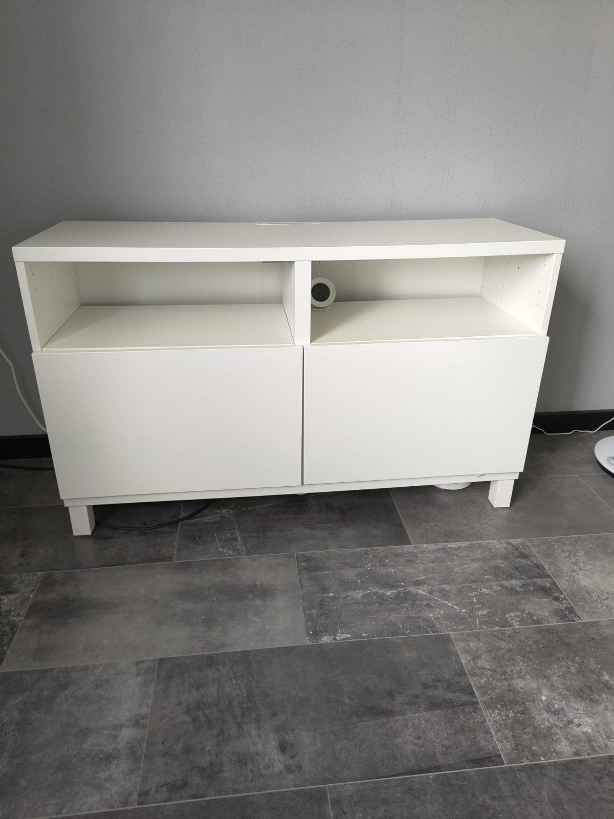IKEA Bestå TV-meubel met deuren, wit, Ophalen, 100 tot 150 cm, Zo goed als nieuw, Minder dan 100 cm