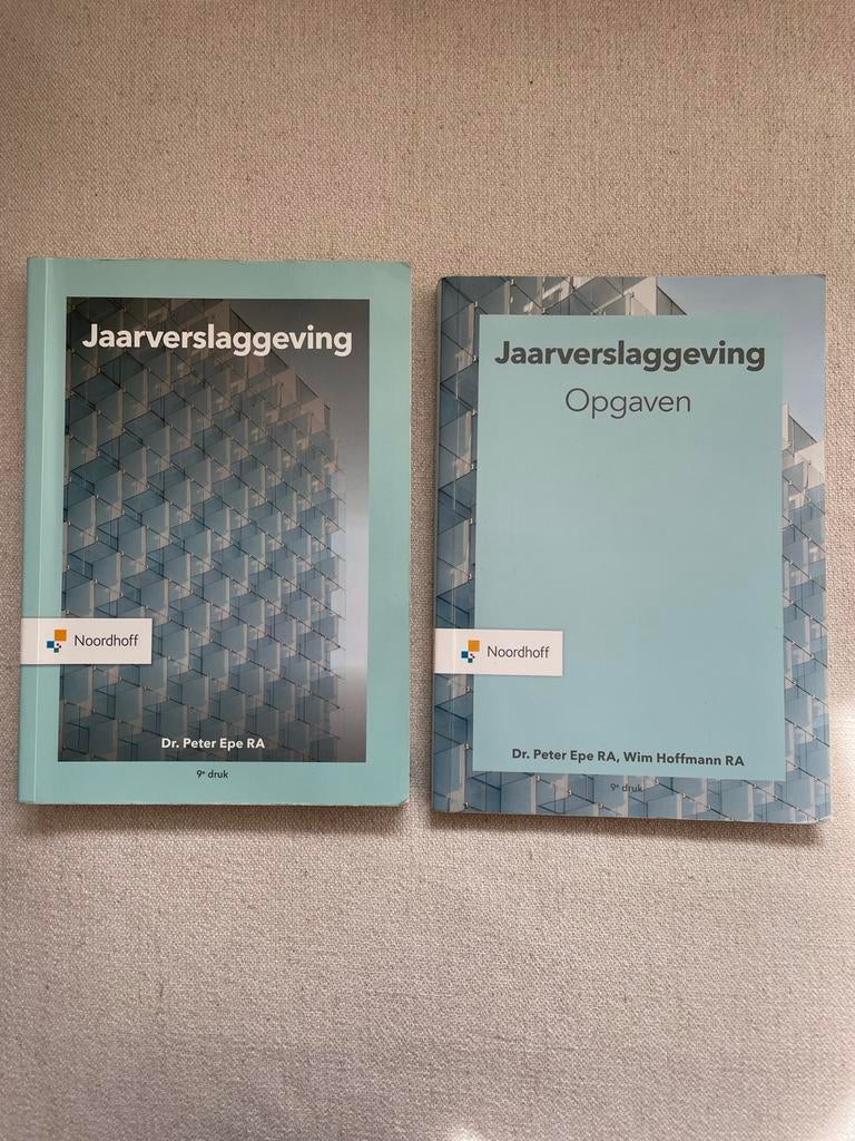 Jaarverslaggeving - Dr. Peter Epe RA (9e druk), Boeken, Ophalen of Verzenden, Gamma, Zo goed als nieuw, HBO