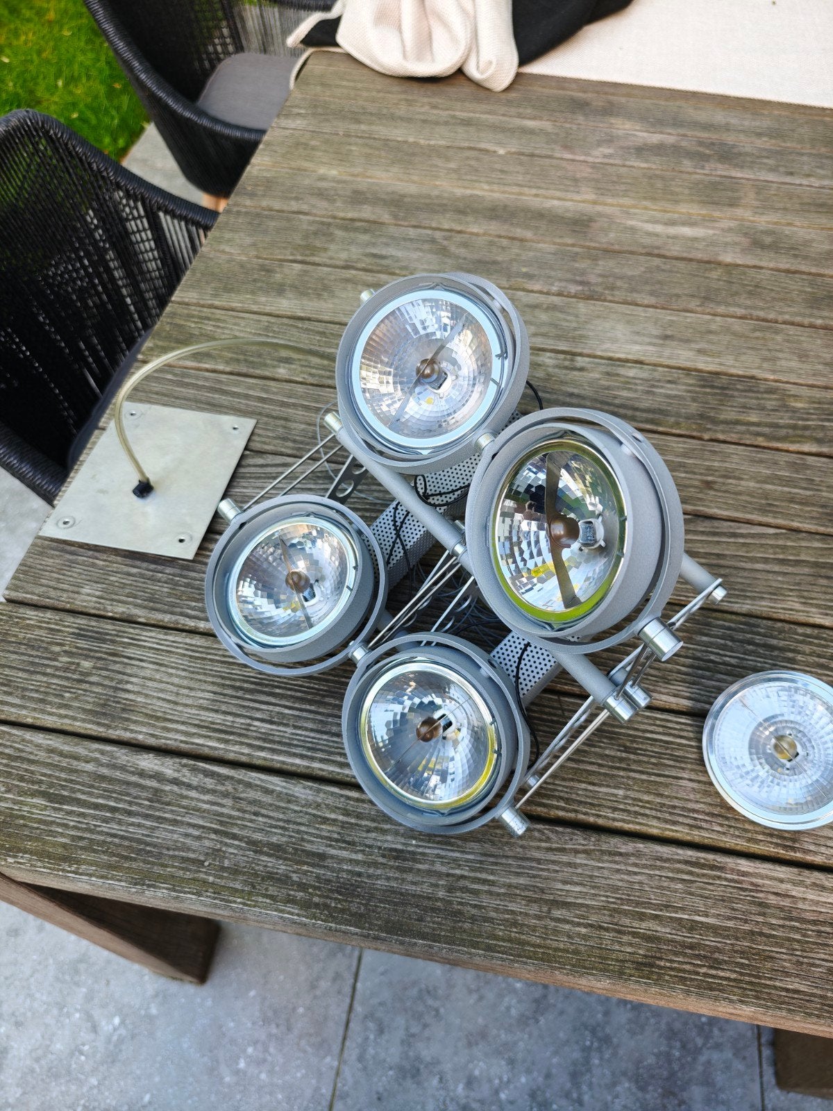 Industriële hanglamp, Huis en Inrichting, Lampen | Spots, Ophalen, Gebruikt, Metaal of Aluminium