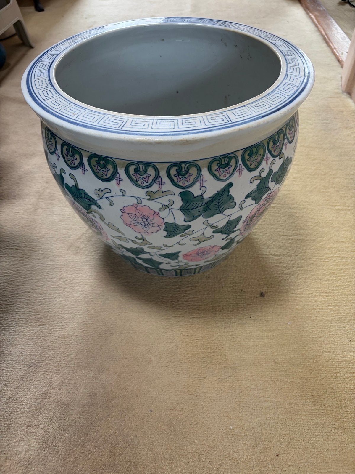 Chinese Bloempot met Bloemmotief, Antiek en Kunst, Ophalen of Verzenden