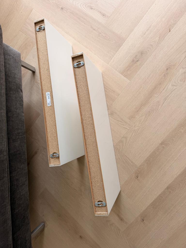 2x IKEA LACK wandplank wit - 60x25 cm, Ophalen of Verzenden, Gebruikt