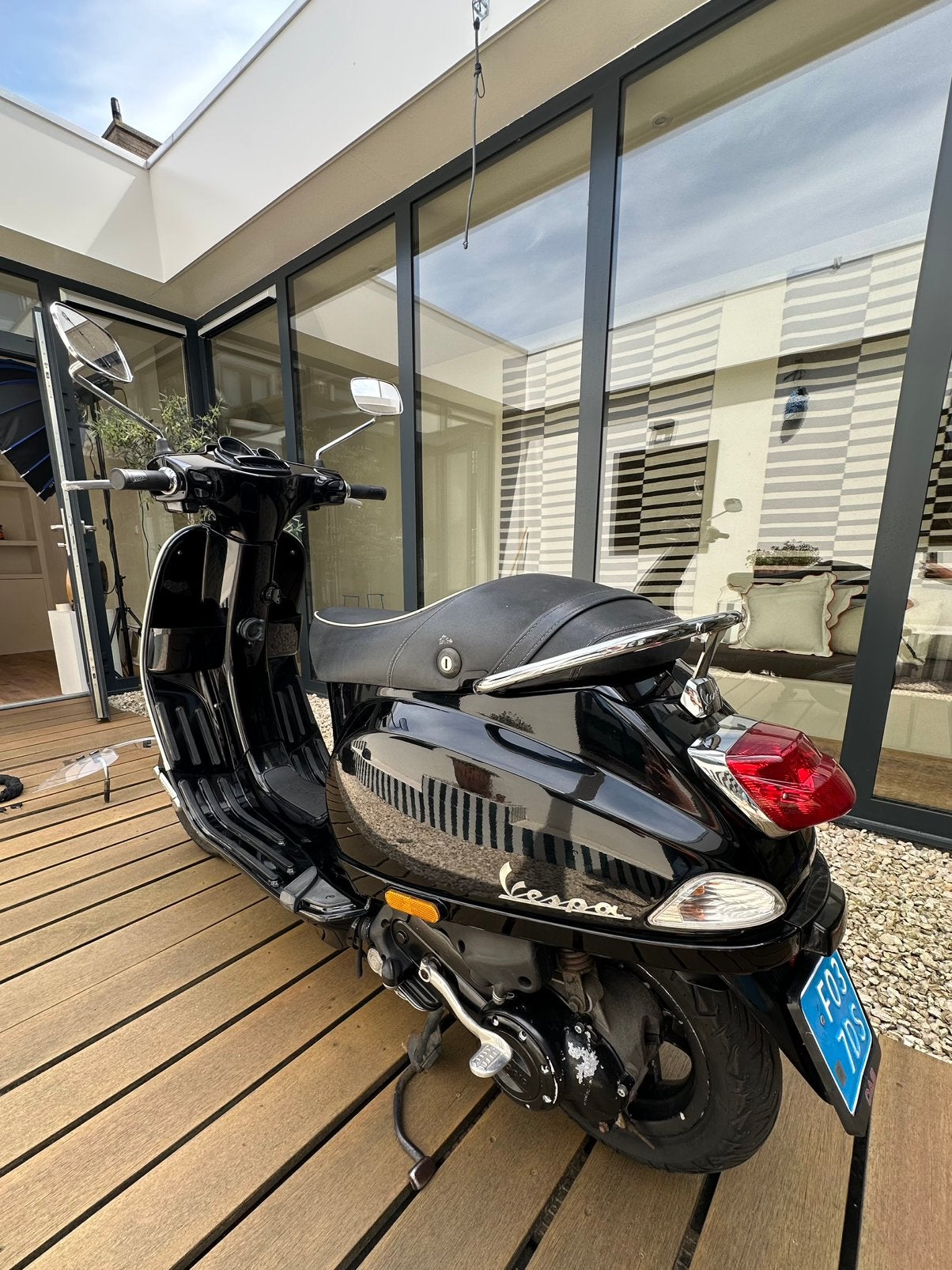 Mooie zwarte Vespa S - Snorscooter, Ophalen, Gebruikt, Benzine, Maximaal 25 km/u