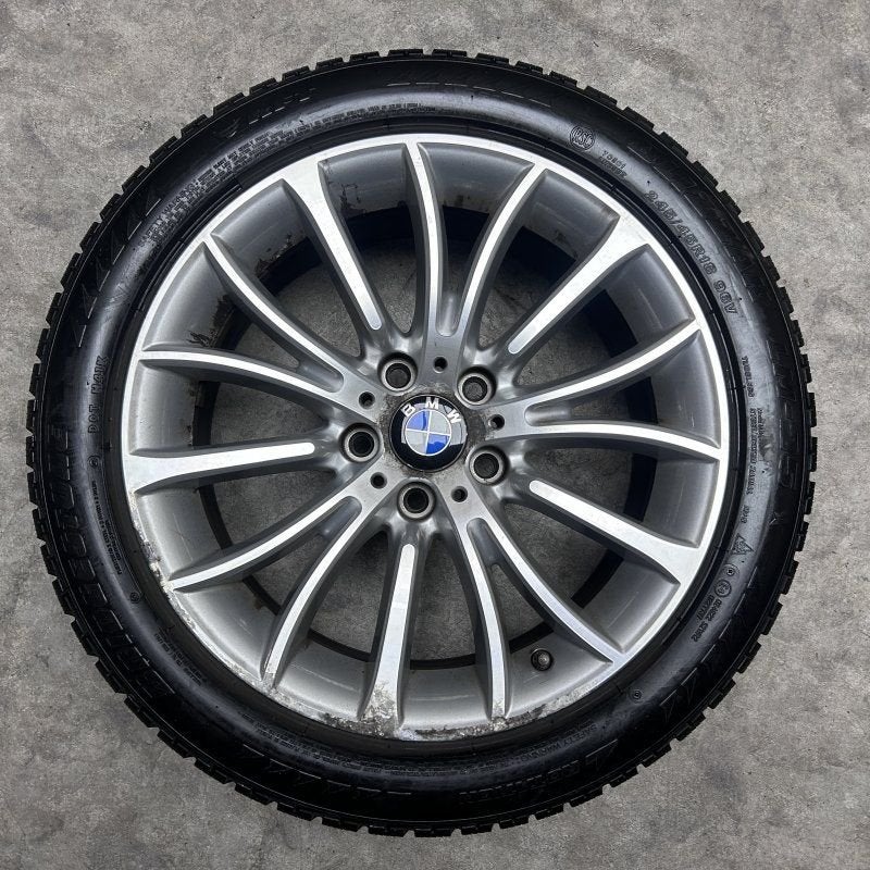 18 inch originele velgen + winterbanden BMW 5 serie F10 454, 18 inch, -, -, Banden en Velgen