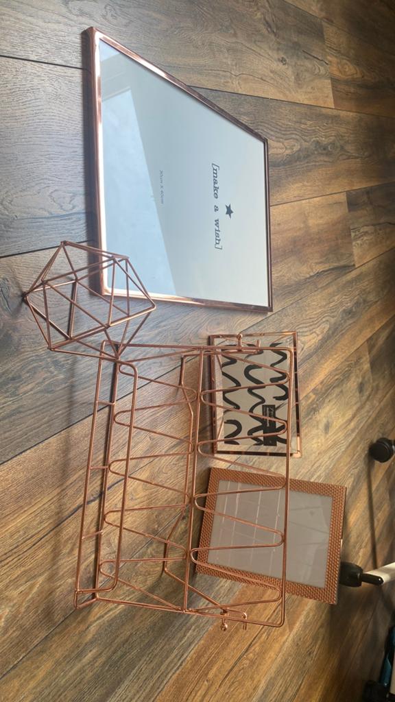 Accessoires koper kleurig, Huis en Inrichting, Woonaccessoires | Krantenbakken en Lectuurbakken, Ophalen, Nieuw