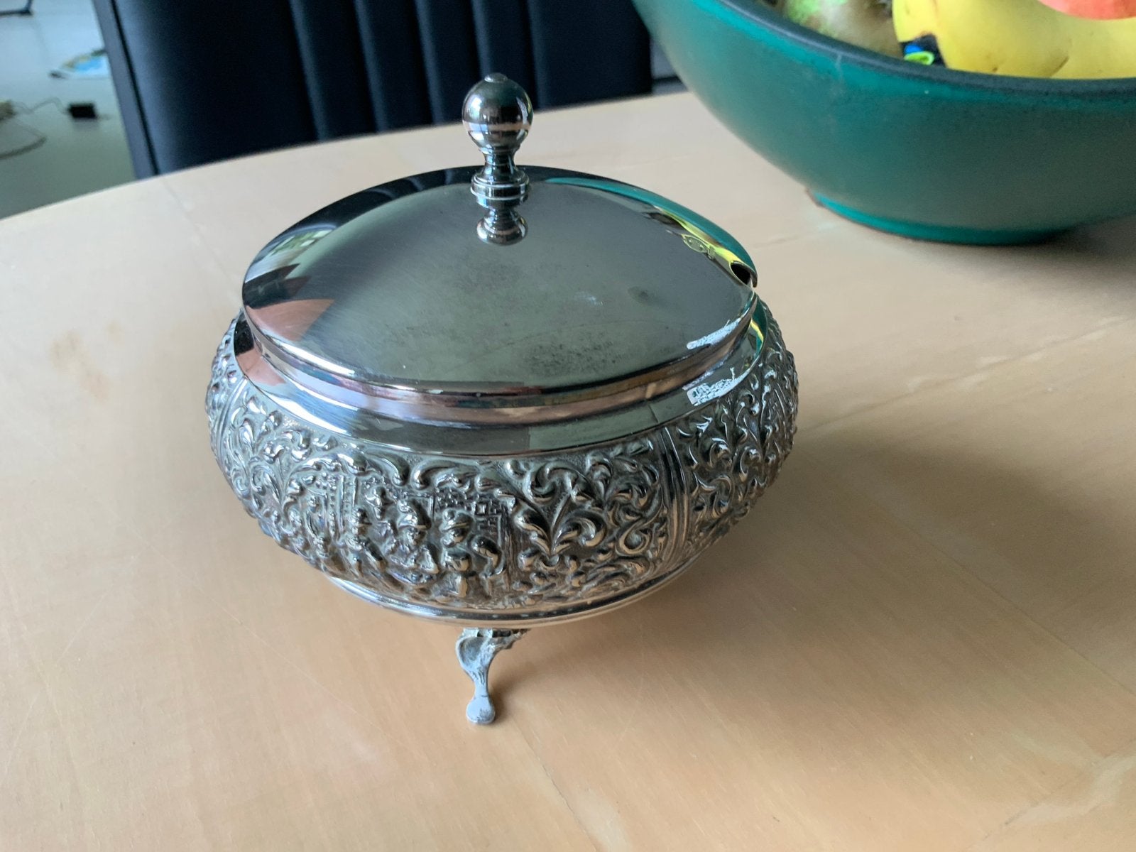 Vintage Douwe Egberts suikerpot, verzilverd, jaren '60, Ophalen of Verzenden, Zilver