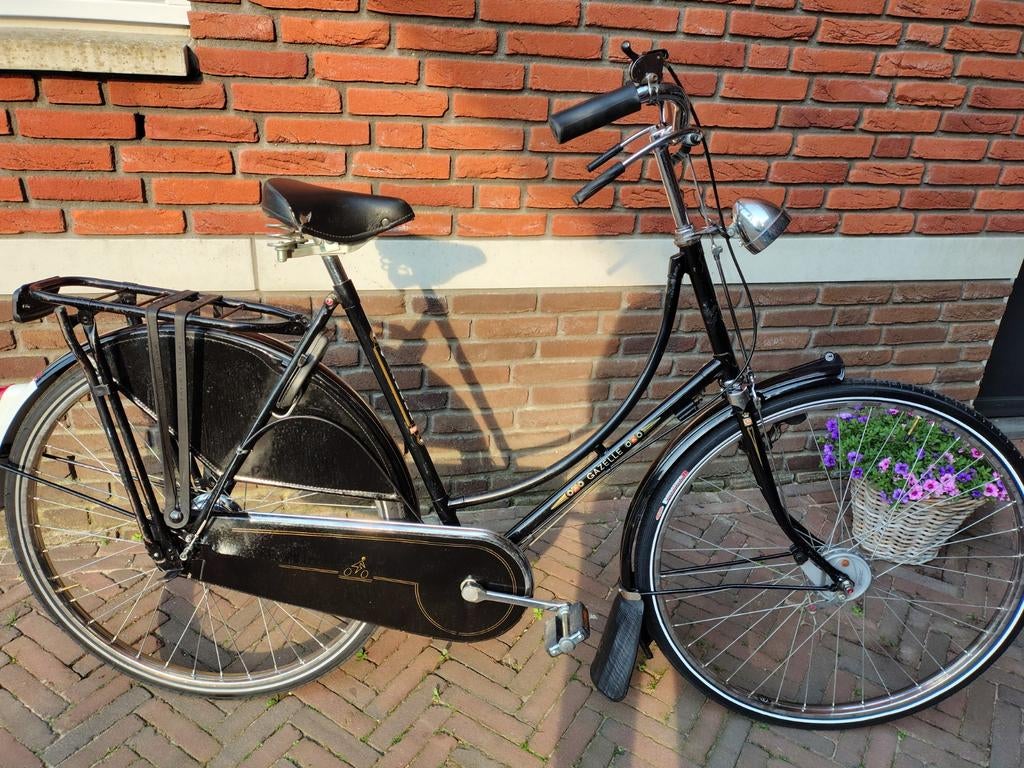 Gazelle Omafiets 56cm - Klassieke Zwarte Fiets, Ophalen, Terugtraprem, Versnellingen, Gazelle