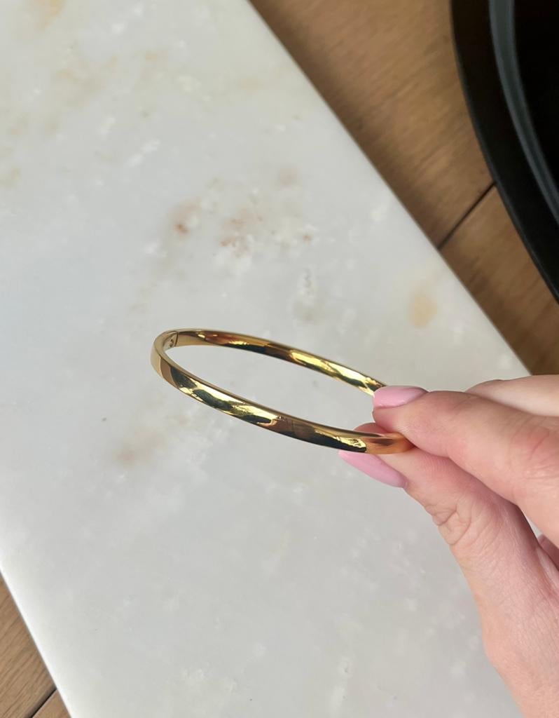 Mooie gouden bangle / slavenarmband (stainless steel) Nieuw!, Sieraden, Tassen en Uiterlijk, Armbanden, Ophalen of Verzenden, Nieuw