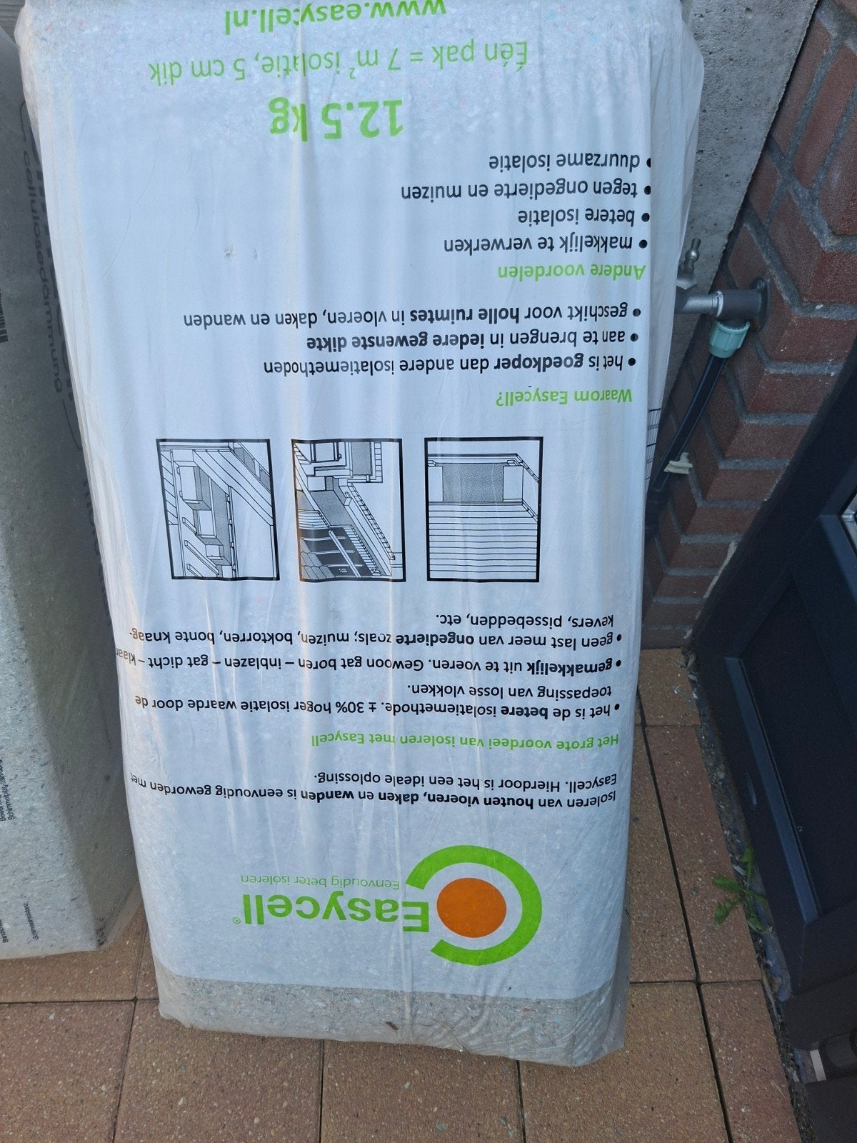Easycell en Climacell isolatie - 3 zakken, Ophalen, 4 tot 8 cm, Nieuw, 15 m² of meer