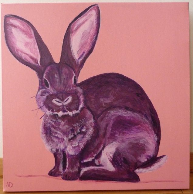 Haas, Acrylverf, Handgeschilderd, Ophalen of Verzenden, Dieren