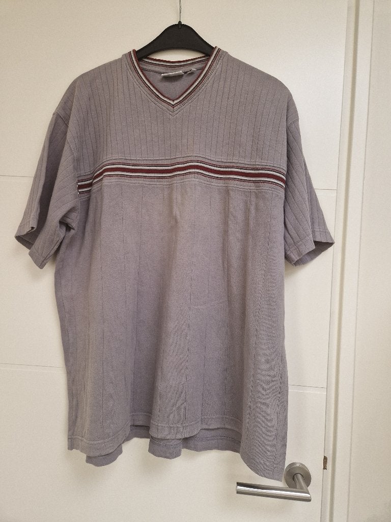 mooi grijs shirtje met V-hals, maat L, Kleding | Heren, Maat 52/54 (L), Ophalen of Verzenden, Zo goed als nieuw, Grijs