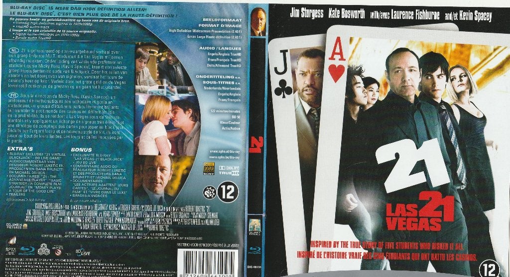 21 las vegas blu ray ( ned. Ondert. ), Ophalen of Verzenden, Zo goed als nieuw, Actie