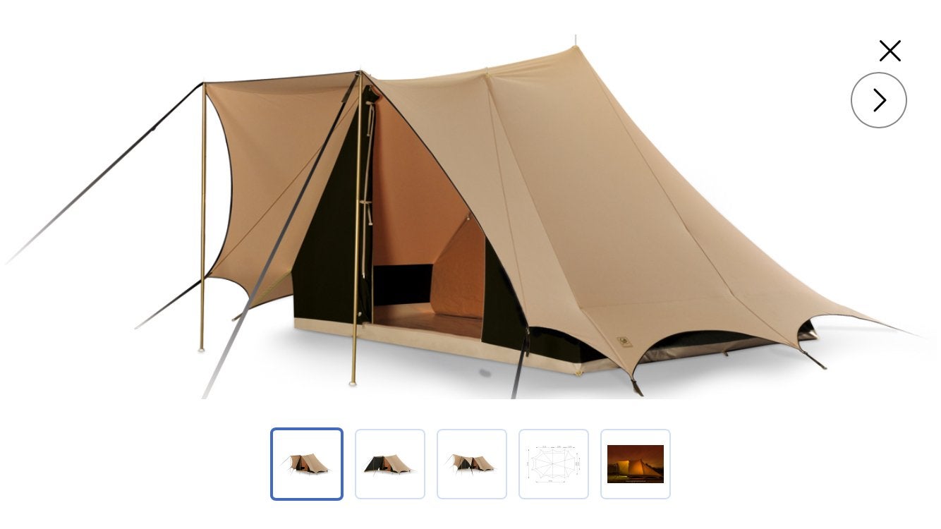 6 persoons Esvo piramide tent voor kamperen, Ophalen, Gebruikt, Tot en met 6