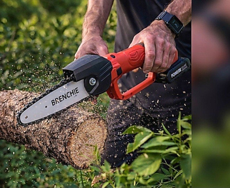 Brenchie elektrische mini kettingzaag (defect), Tuin en Terras, Hand-tuingereedschap, Ophalen, Zo goed als nieuw, Brenchie