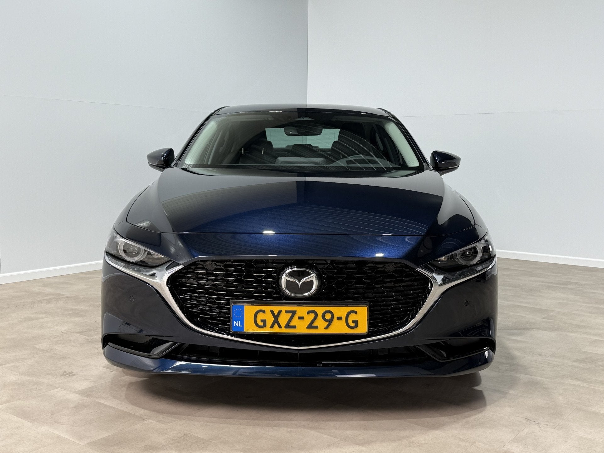 Mazda 3 2.0 e-SkyActiv-G M Hybrid 150 Exclusive-line Comfort, Auto's, 4 cilinders, Blauw, Bedrijf, Handgeschakeld