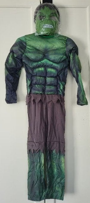 Nieuw! Hulk pak, verkleedpak, gevuld, 3D, maat 110/116, Overige typen, Nieuw, Ophalen of Verzenden, Jongen of Meisje
