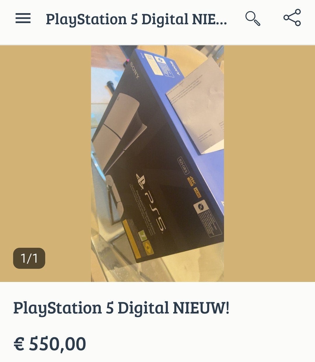 PAS OP: M of J uit Reuver Is oplichter met PS5 Digital, Ophalen, Nieuw