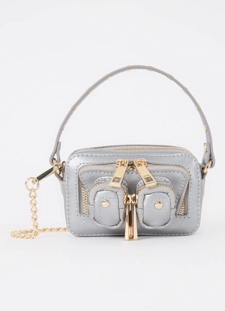 Núnoo Helena Florence crossbodytas van leer, zilver-goud., Ophalen of Verzenden, Nieuw, Leer
