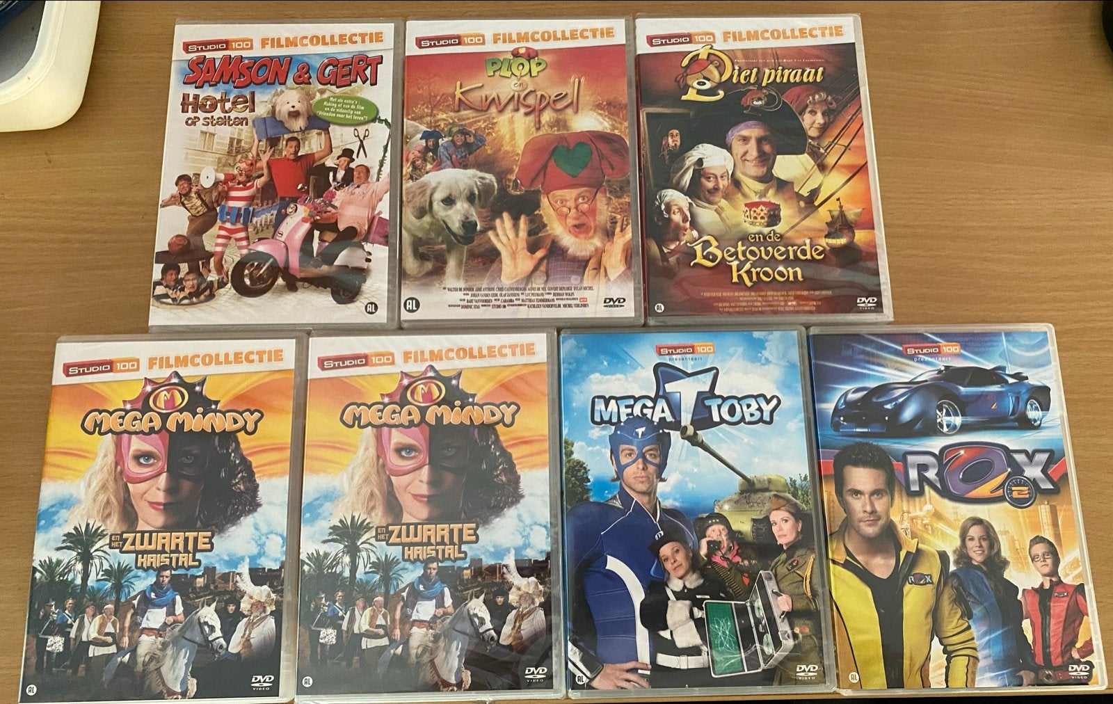 Studio 100 Filmcollectie DVD's: Samson & Gert, Plop, Mega Mi, Gebruikt, Alle leeftijden, Nederlands, Familie