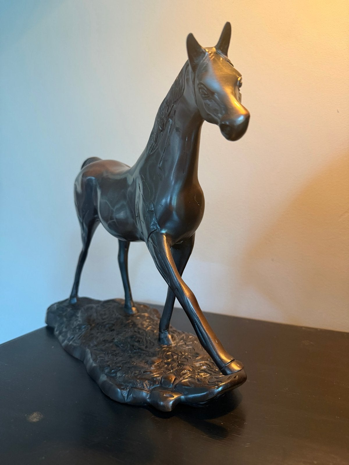 Groot Bronzen/Messing Paard - 27 cm, Ophalen of Verzenden, 20 - 50 cm, Beeld, Bruin