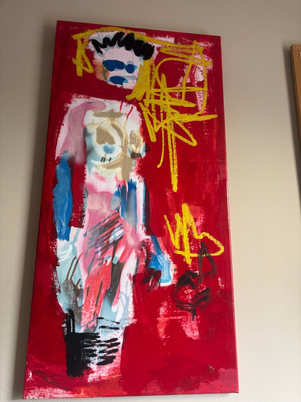 Gesigneerd werk Peter Klashorst - 100x50 cm doek, Antiek en Kunst, Ophalen of Verzenden, Textiel, Gesigneerd, Figuren