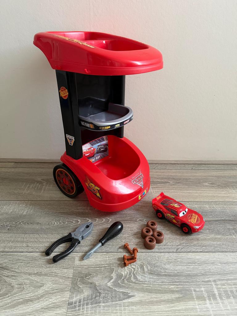 Cars garage met Lightning McQueen, Ophalen, Gebruikt, Bouwen