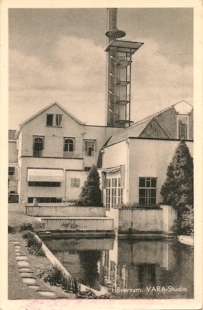 Hilversum V.A.R.A. Studio., Ophalen of Verzenden, 1940 tot 1960, Gelopen, Noord-Holland