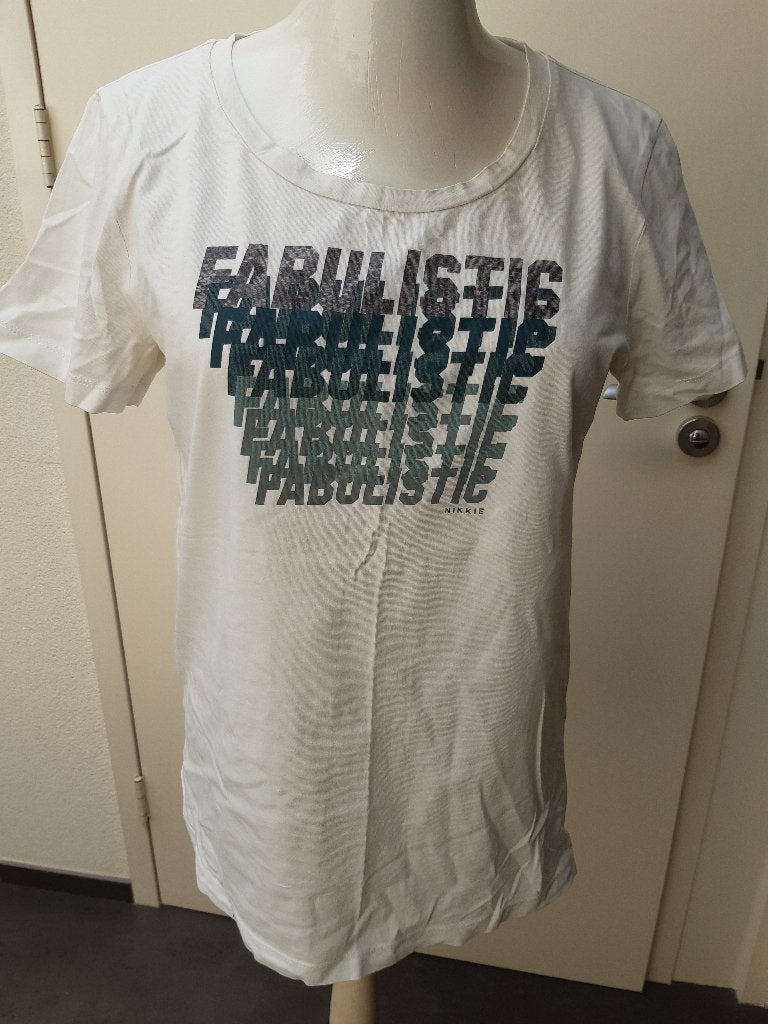 T-SHIRT, NIKKIE, MAAT 34, Zwart, Ophalen of Verzenden, Korte mouw, Maat 34 (XS) of kleiner