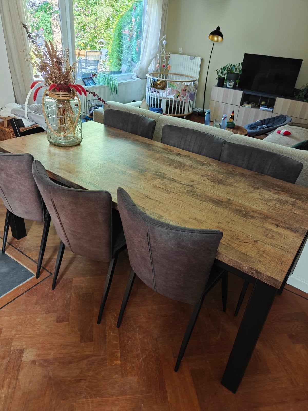 Eettafel Atrio van de Pronto!, Huis en Inrichting, Tafels | Eettafels, Gebruikt, Industrieel, robuust, 50 tot 100 cm, Vijf personen of meer