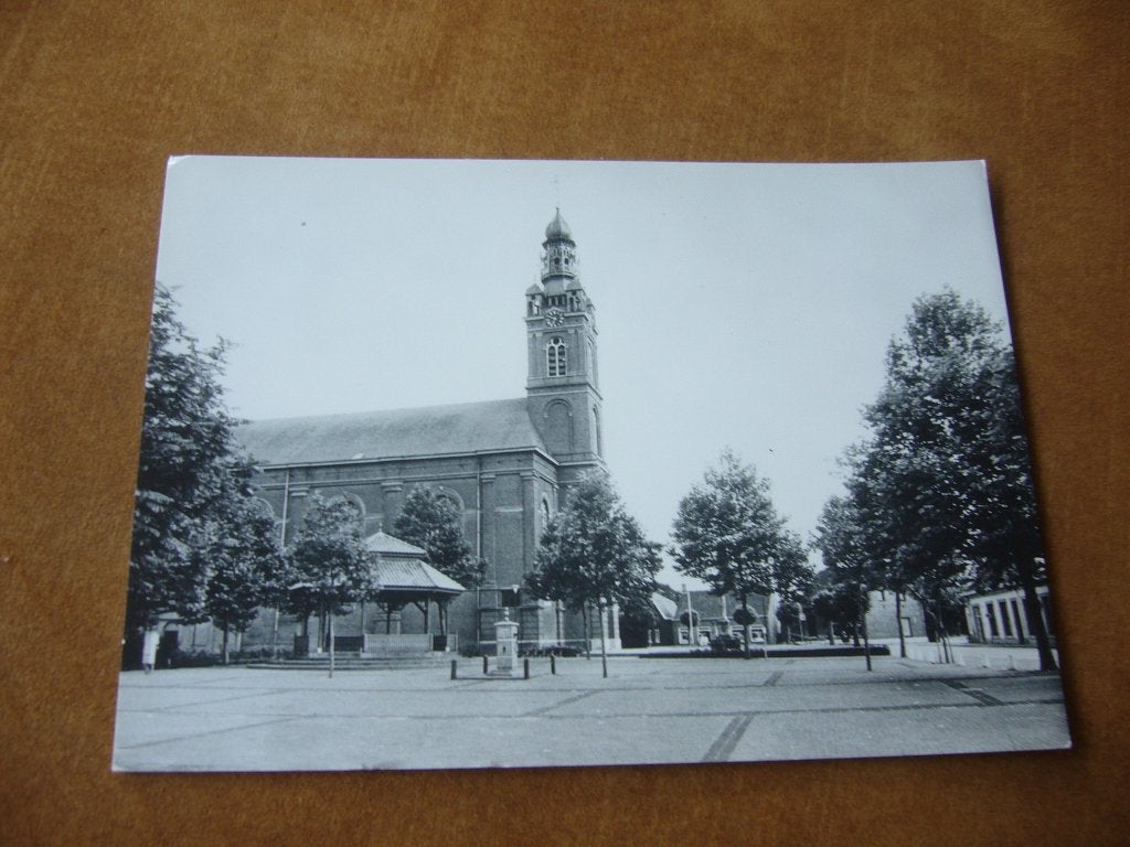 ERP  =  HERTOG JANPLEIN MET ST. SERVATIUSKERK - KIOSK - POMP, Verzamelen, Ophalen of Verzenden, 1940 tot 1960, Ongelopen, Noord-Brabant