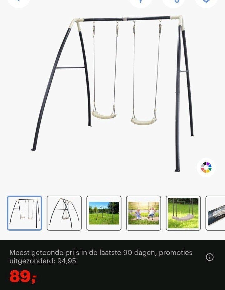 Zo goed als nieuwe AXI Dubbele Metalen Schommel, Kinderen en Baby's, Ophalen of Verzenden, Zo goed als nieuw, Schommel