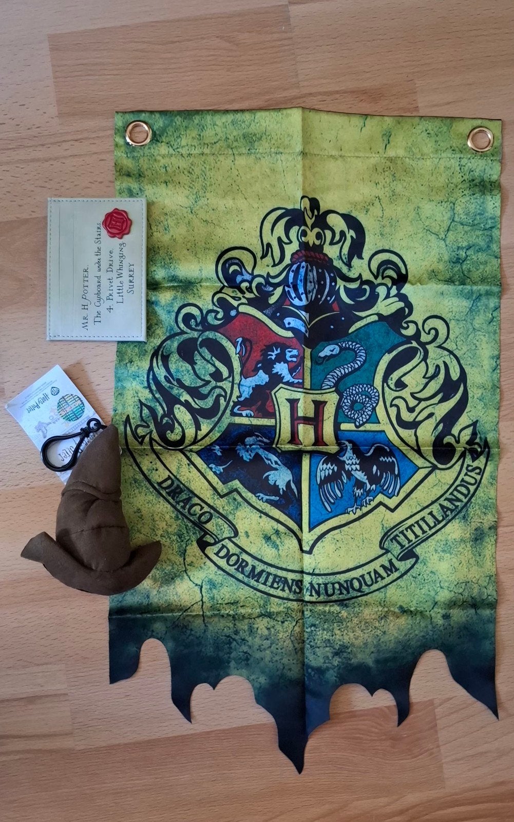 Harry Potter Vlag - Pasjeshouder - Sorteerhoed sleutelhanger, Ophalen of Verzenden, Overige typen
