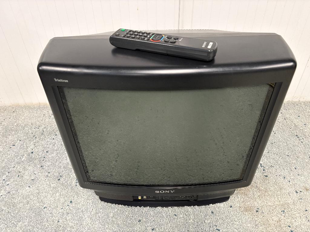 Sony 21 inch CRT tv + remote jaren 90, Audio, Tv en Foto, Vintage Televisies, Ophalen of Verzenden, Gebruikt, 40 tot 60 cm, Sony