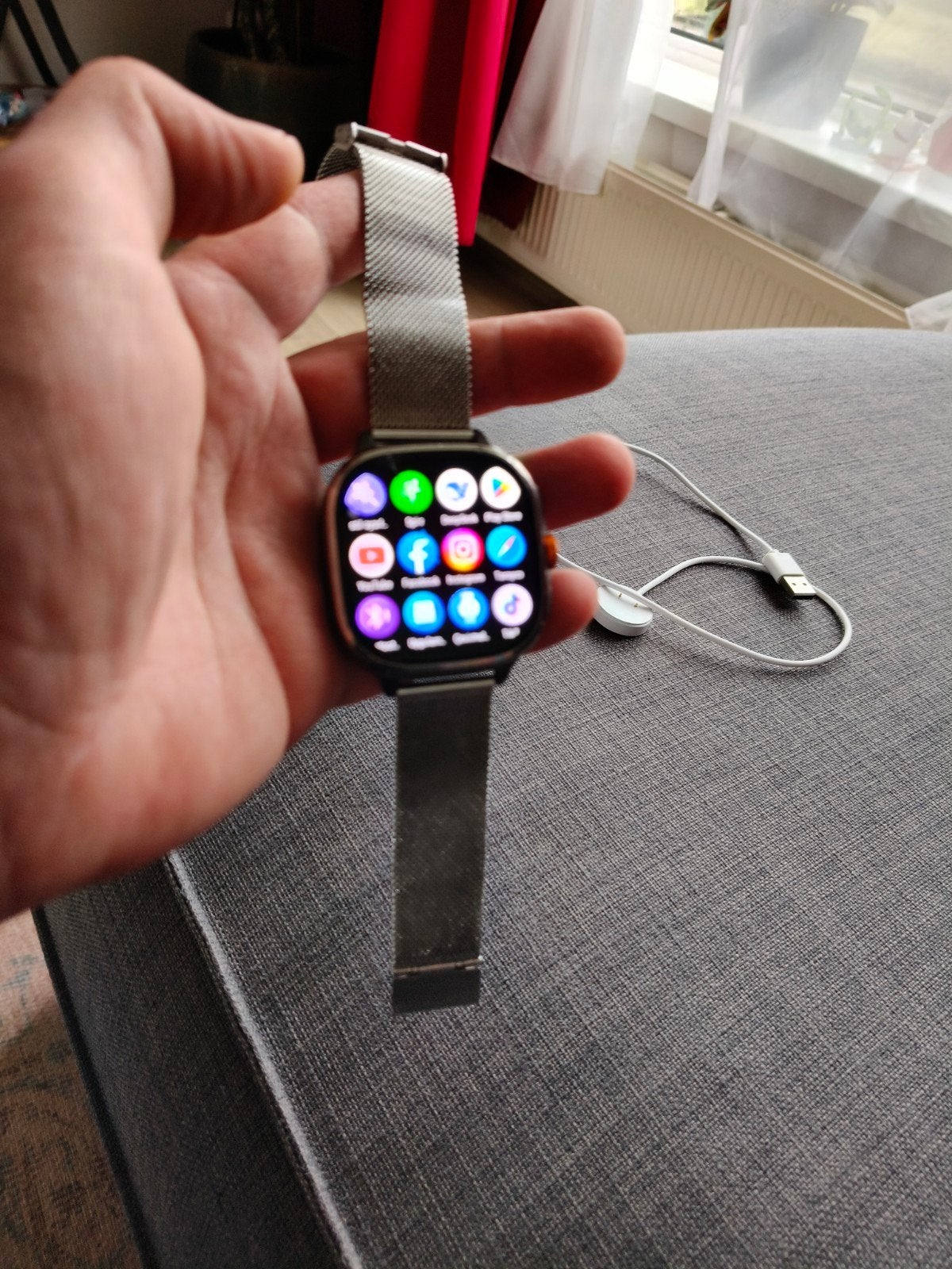 Smart watch Android 8 GB ram 128 rom 4g simkaart, Ophalen of Verzenden, Zwart, Android