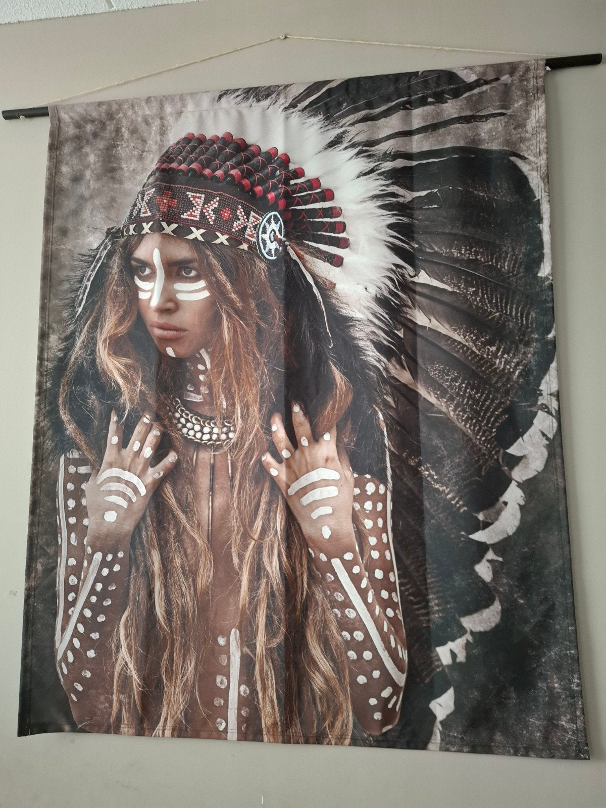 Groot Wandkleed, Boho Stijl, Boho, Ophalen of Verzenden, Zo goed als nieuw, Bruin