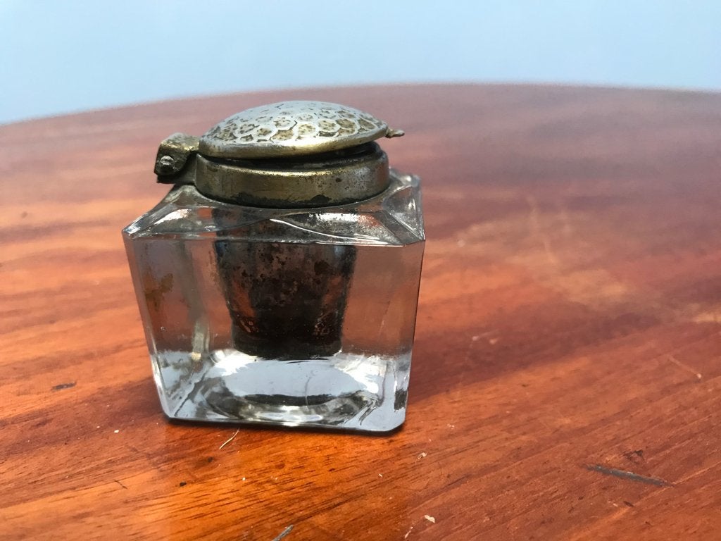 Kristallen inktpot, Antiek en Kunst, Ophalen of Verzenden