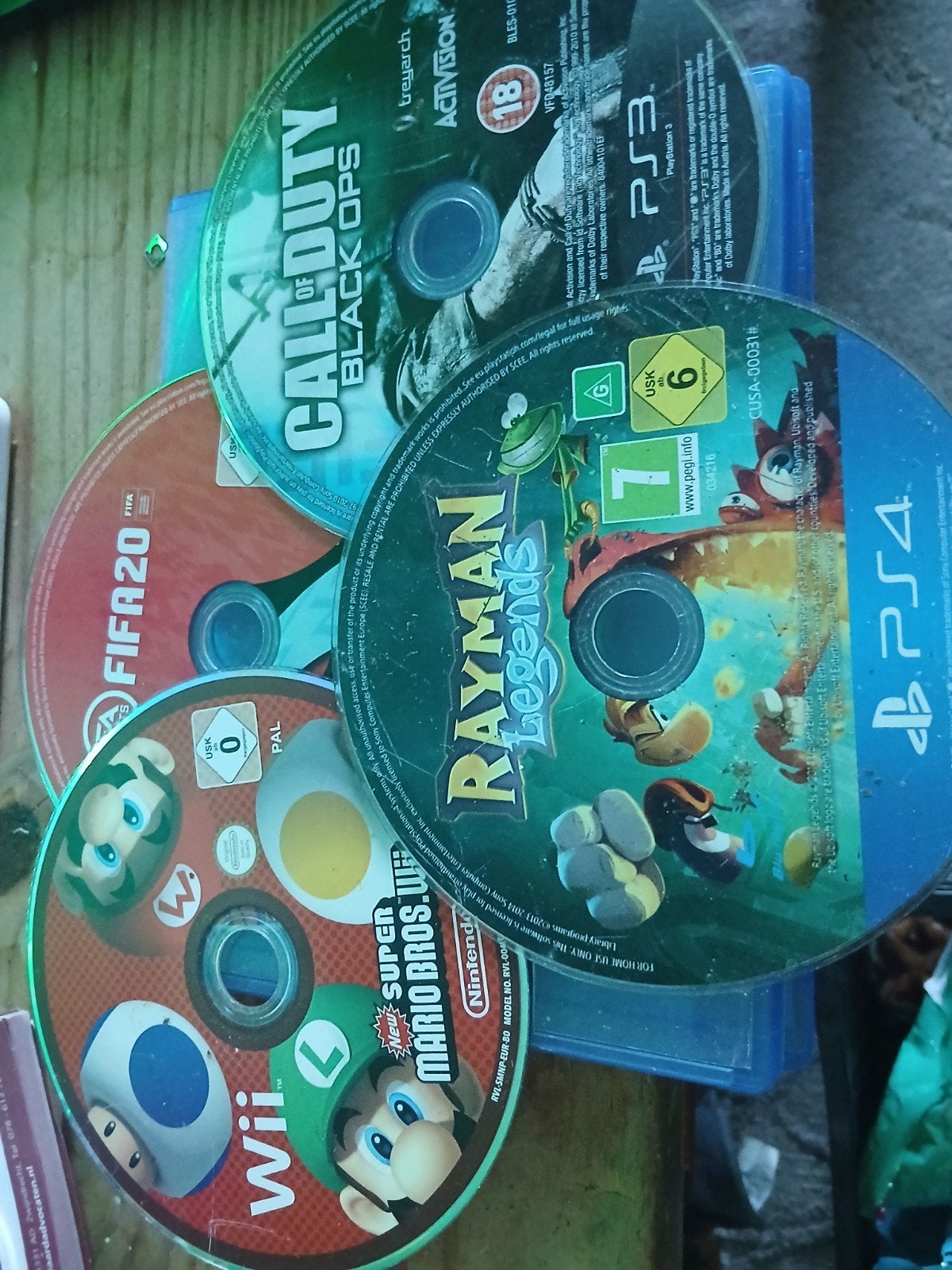 Diverse Games: Rayman, FIFA, Call of Duty, Mario Bros., Gebruikt, 1 speler, Ophalen of Verzenden, Vanaf 3 jaar