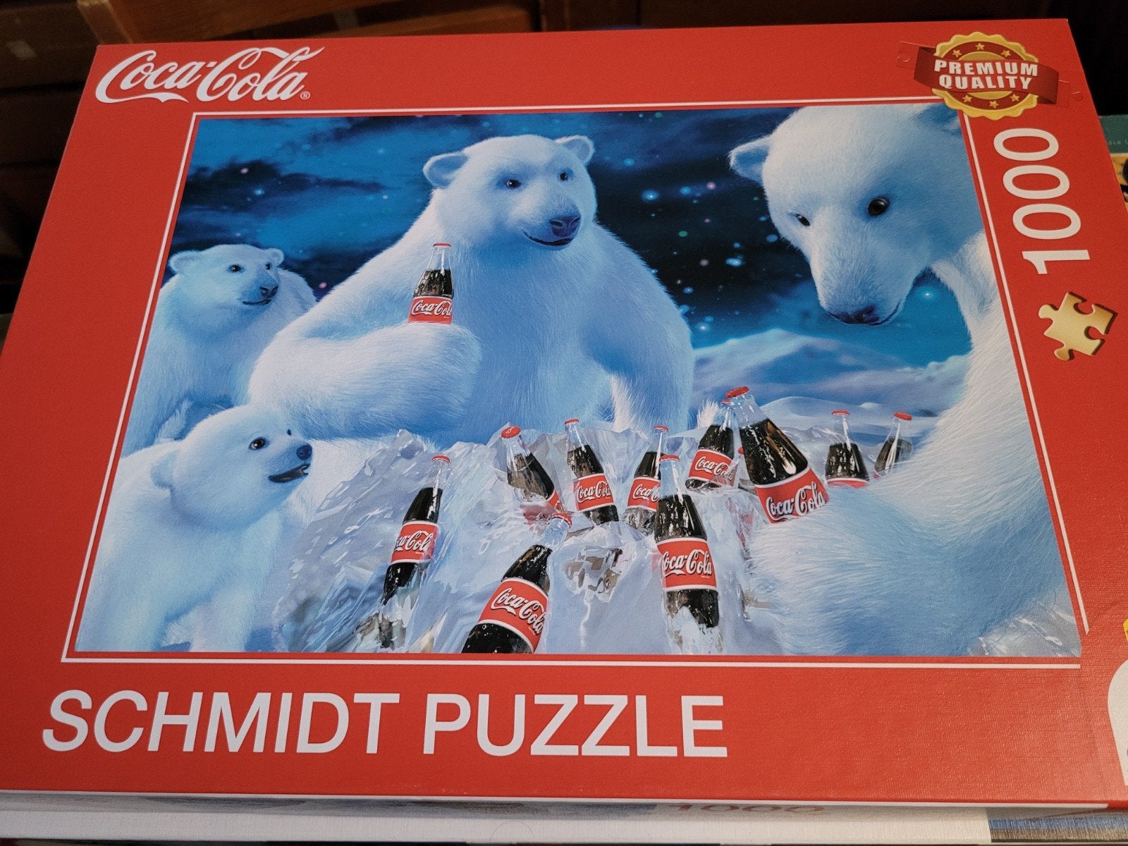 Coca-Cola ijsberen puzzel 1000 stukjes Schmidt, Ophalen of Verzenden