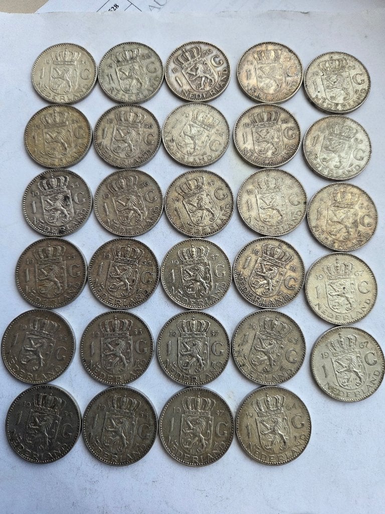 Guldens., Postzegels en Munten, Ophalen of Verzenden, Koningin Beatrix, 1 gulden, Zilver
