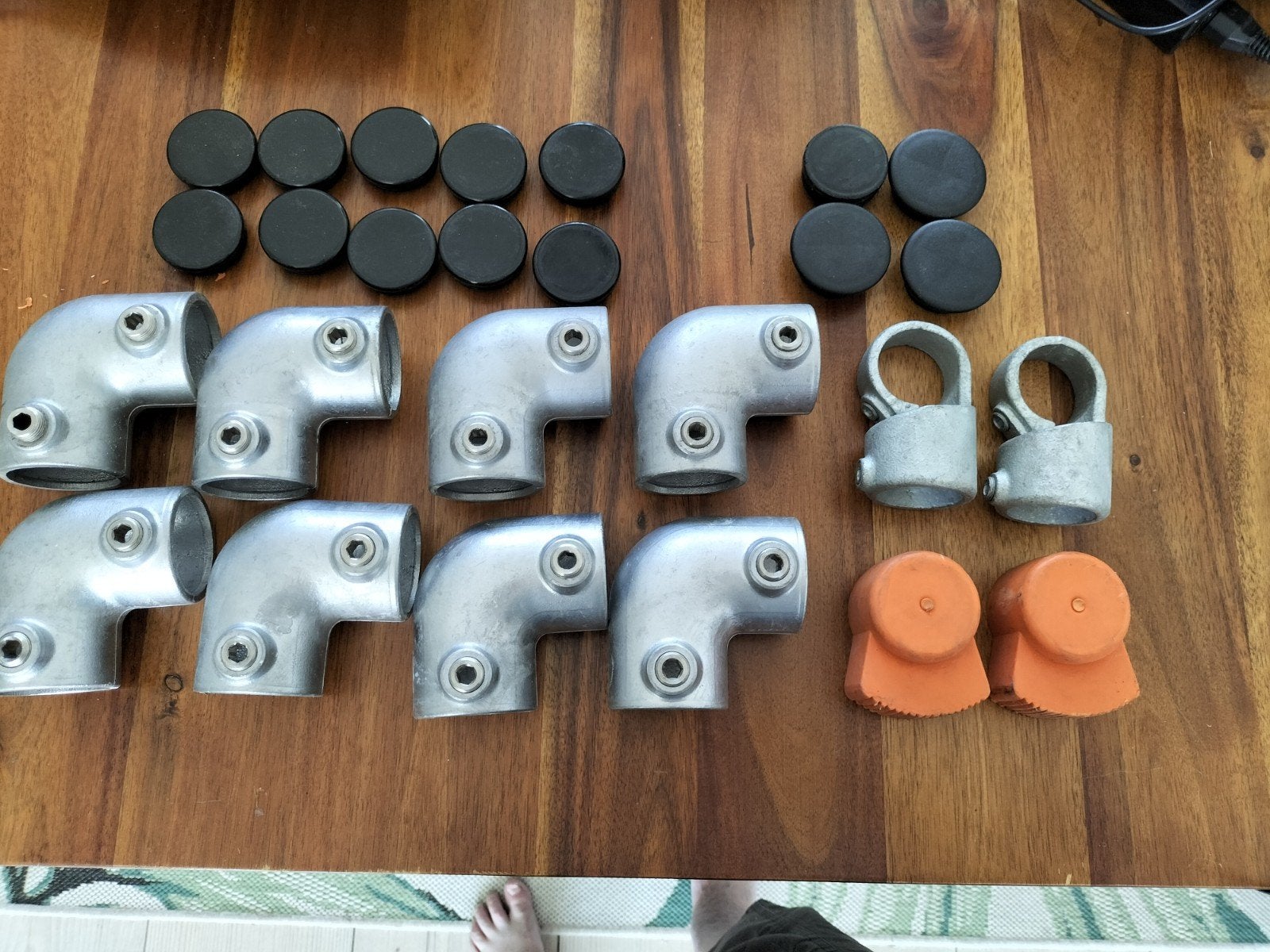 Aluminium bochten en klemmen voor steigerpijp 40 mm, Ophalen