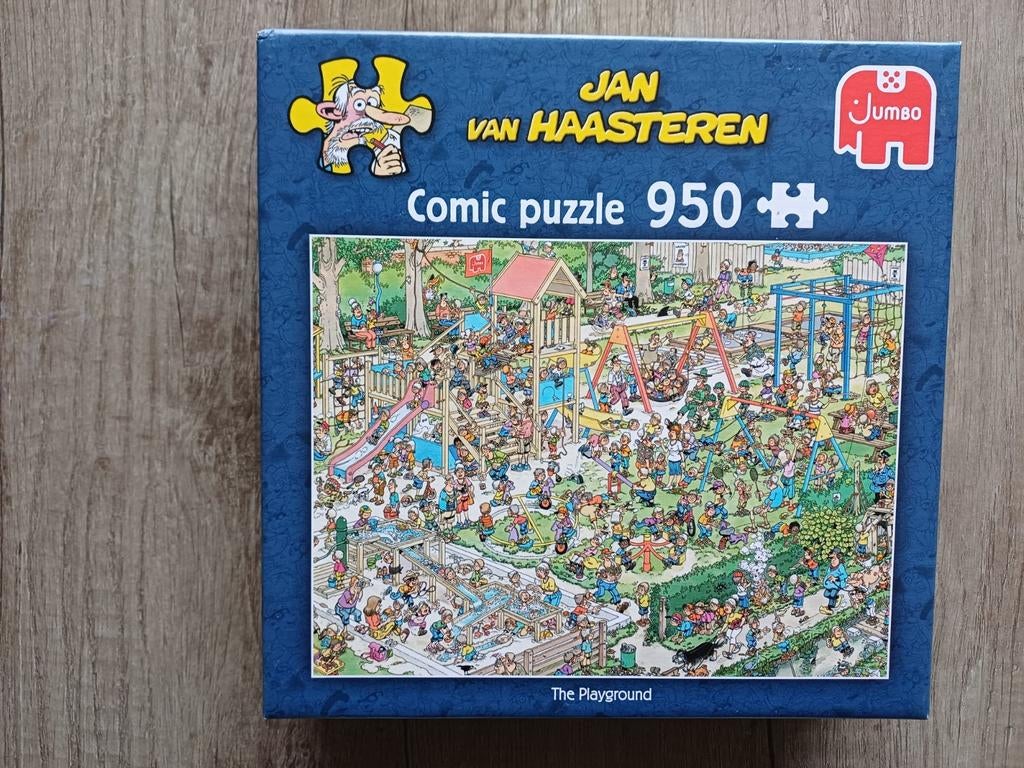 Jan van Haasteren De Speeltuin 950 stukjes + poster, Ophalen of Verzenden, 500 t/m 1500 stukjes, Zo goed als nieuw, Legpuzzel