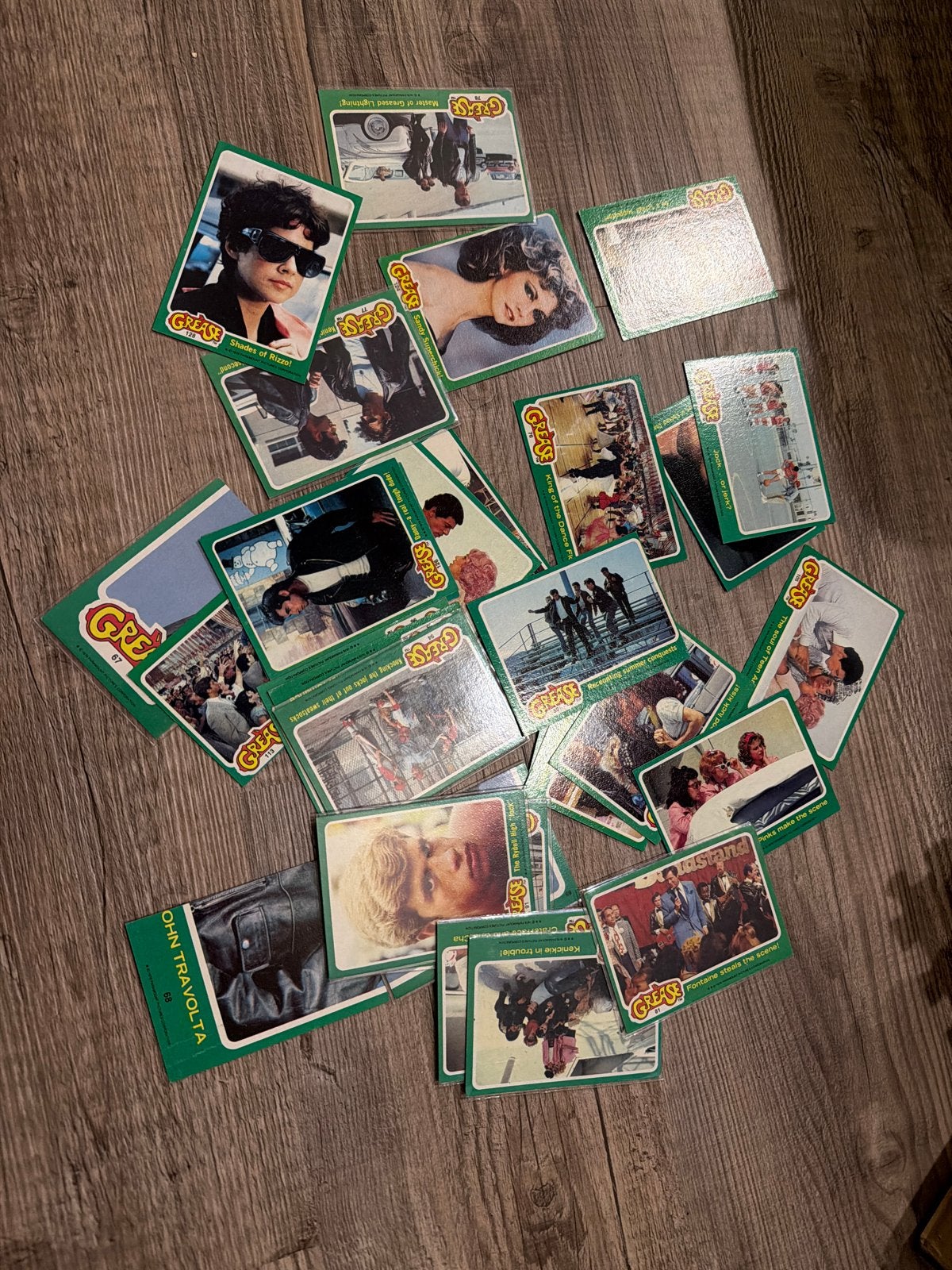 Grease Verzamelkaarten - Vintage Film Memorabilia, Verzamelen, 1960 tot 1980, Gebruikt, Ophalen of Verzenden, Prent
