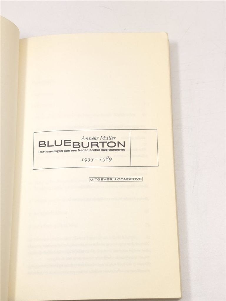 Blue Burton — Ann Burton, Nederlandse Jazz-Zangeres, Ophalen of Verzenden, Gelezen, Genre of Stijl