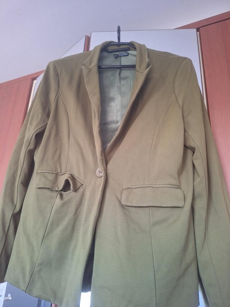 Norah Olijfgroene Blazer - Maat 44, Maat 42/44 (L), Ophalen of Verzenden, Norah, Gedragen