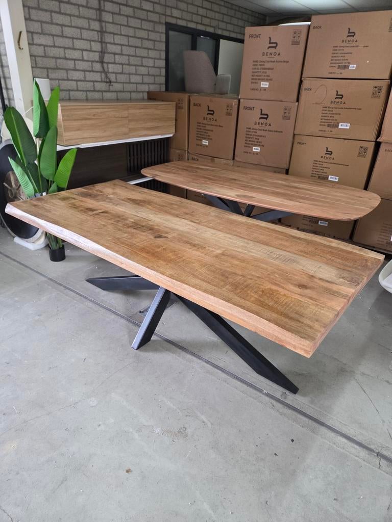 Rechthoekige Eettafel Nairobi Mangohout 220cm van Brix, Ophalen