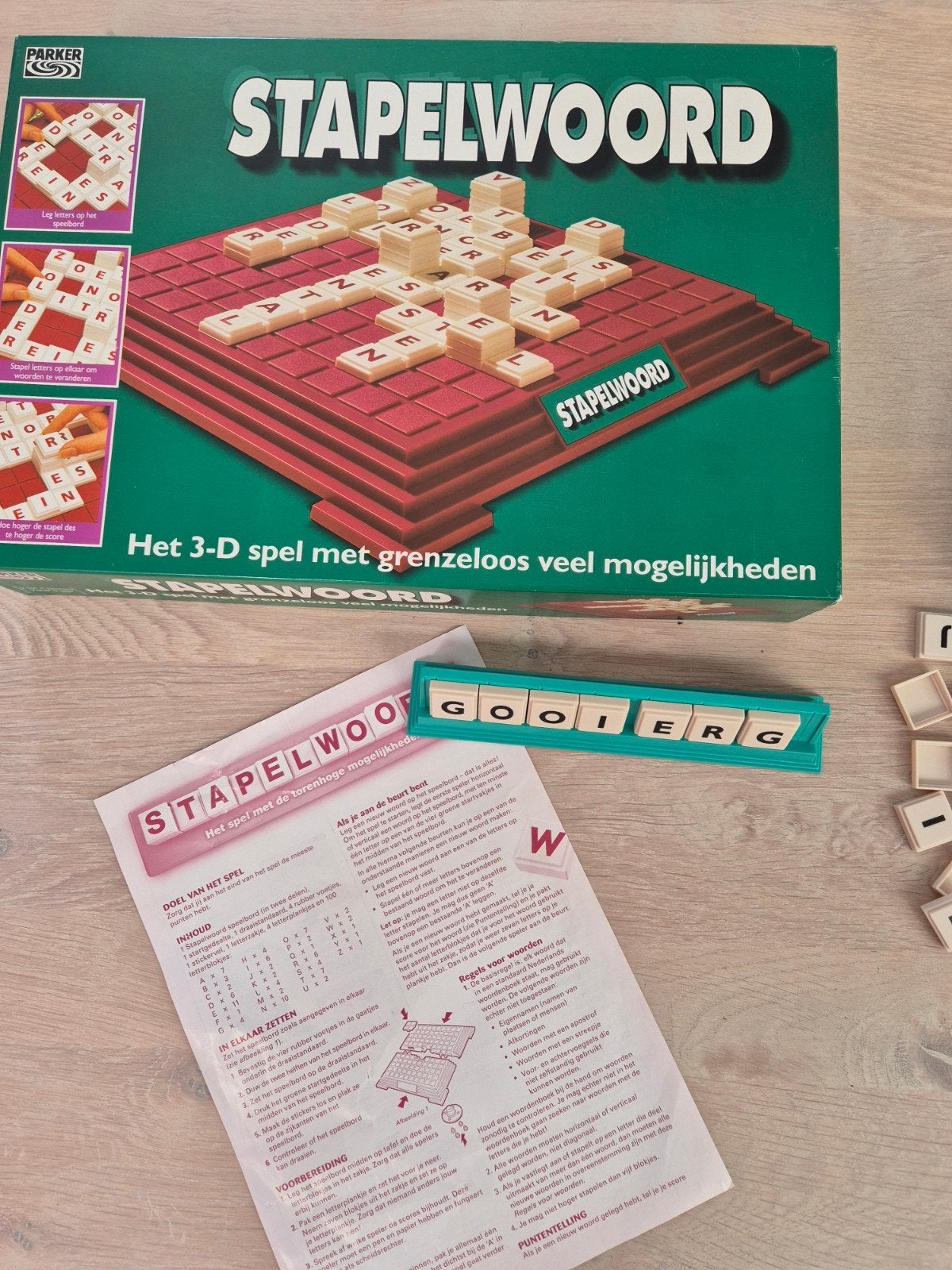 Stapelwoord 3D-spel van Parker - Woordspel, Hobby en Vrije tijd, Een of twee spelers, Ophalen of Verzenden, Zo goed als nieuw